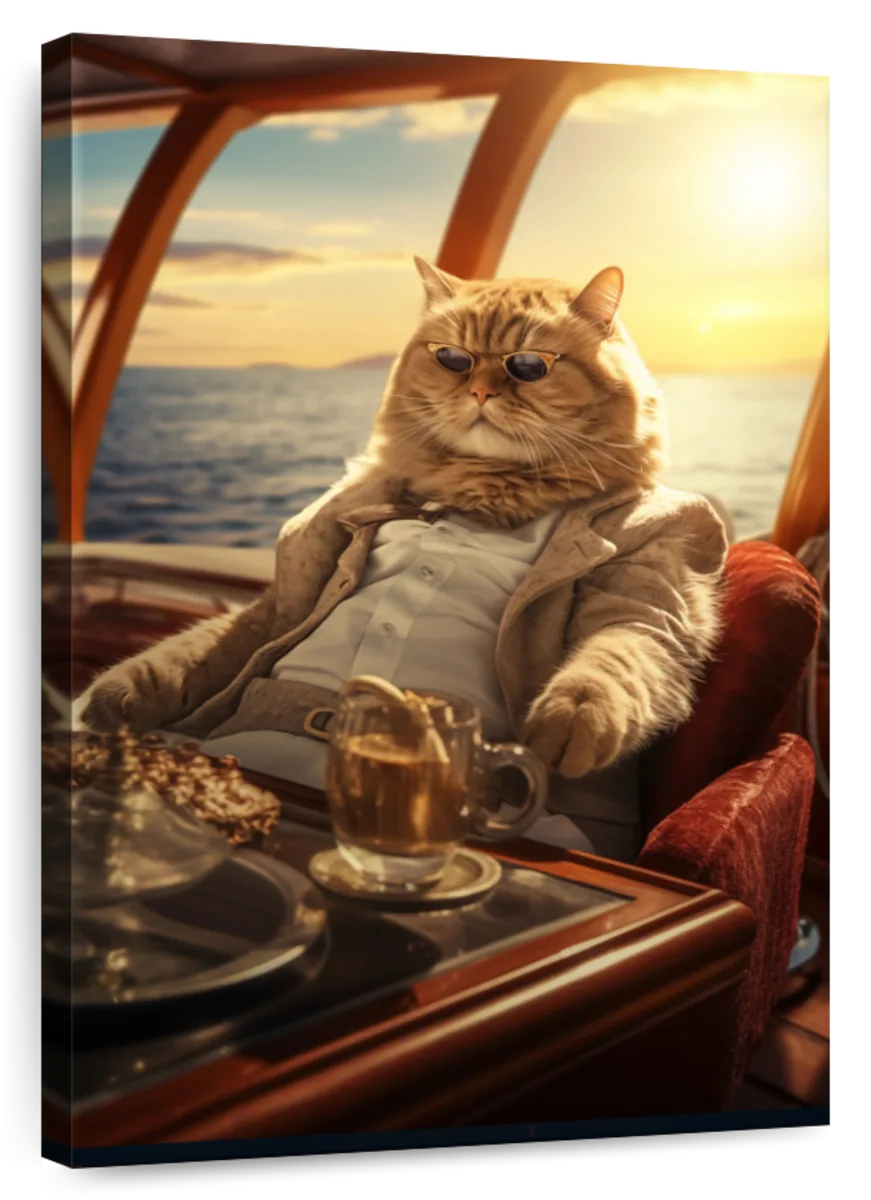 Frendorf | Reiche Orange Tabby Katze Wandkunst