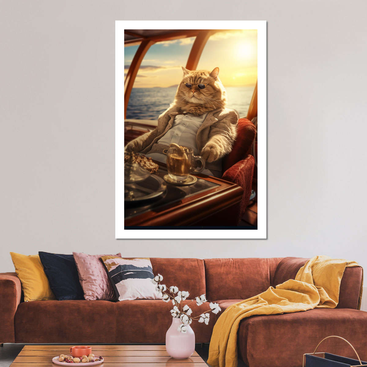Frendorf | Reiche Orange Tabby Katze Wandkunst