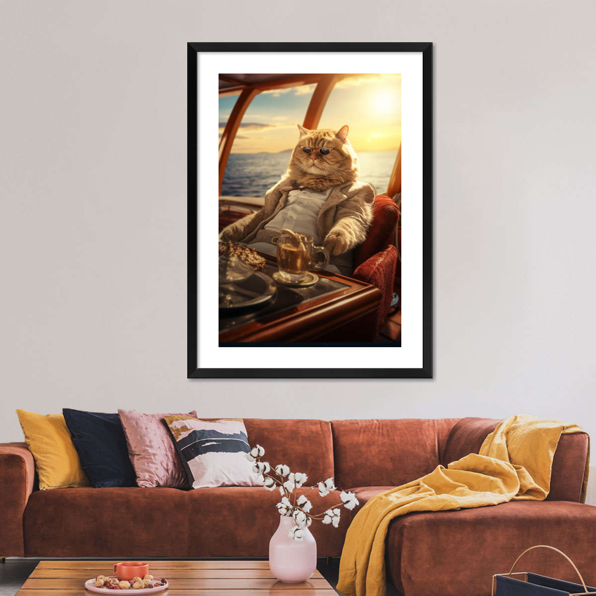 Frendorf | Reiche Orange Tabby Katze Wandkunst