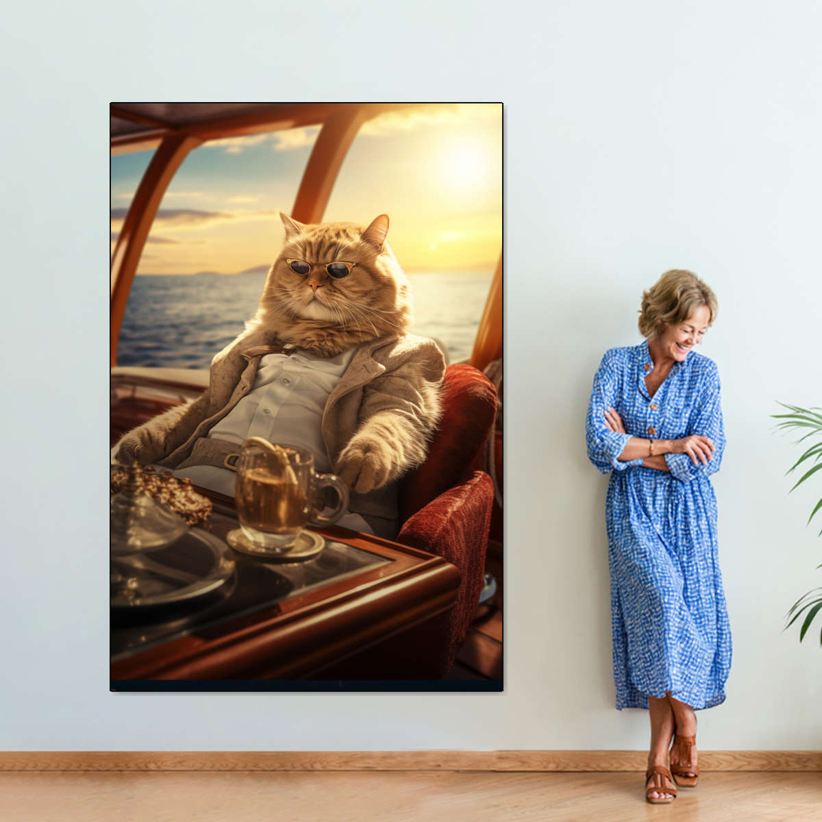 Frendorf | Reiche Orange Tabby Katze Wandkunst