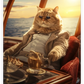 Frendorf | Reiche Orange Tabby Katze Wandkunst