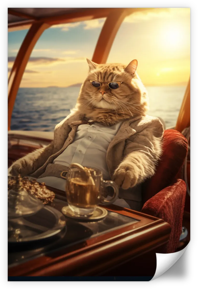 Frendorf | Reiche Orange Tabby Katze Wandkunst