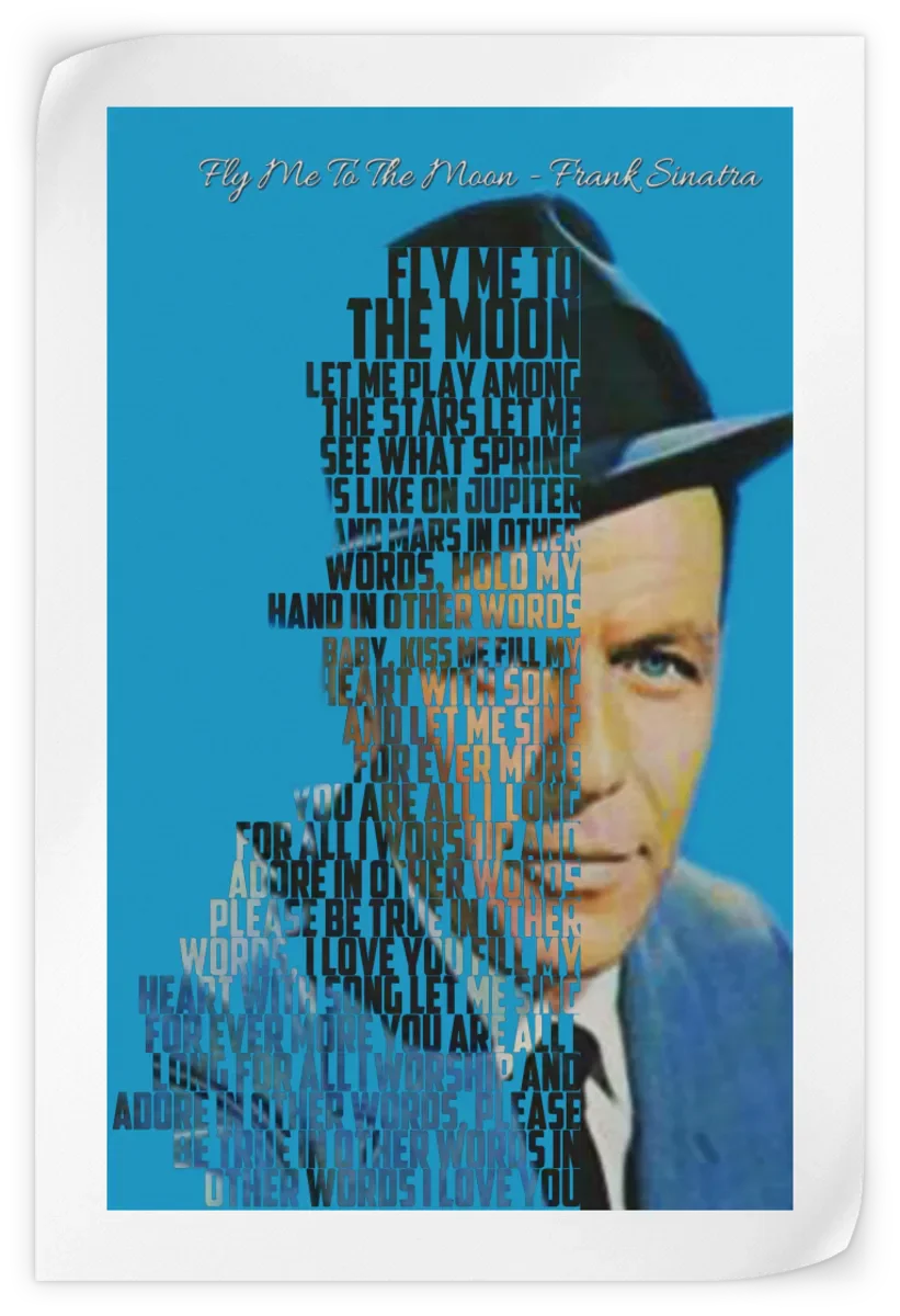 Frendorf | Fly Me To The Moon - Frank Sinatra Wandkunst