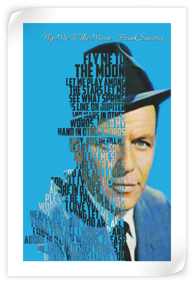 Frendorf | Fly Me To The Moon - Frank Sinatra Wandkunst