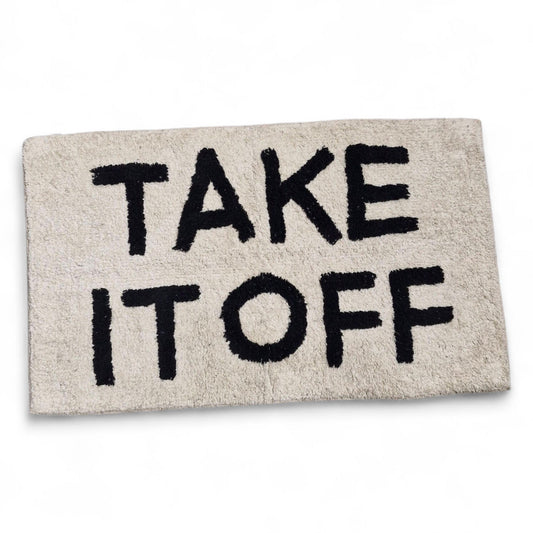 Frendorf | Beige TAKE IT OFF Badematte 50x80cm - 100% Baumwolle, weich & saugfähig, rutschfestes Design - schnelltrocknend & maschinenwaschbar, ideal für Badezimmer oder Schlafzimmer