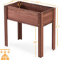Frendorf | 31X31X16 Zoll Erhöhter Gartenbeet mit Beinen, Erhöhte Holzpflanzbox für Outdoor-Pflanzen Blumen Früchte Gemüse Kräuter Anbau