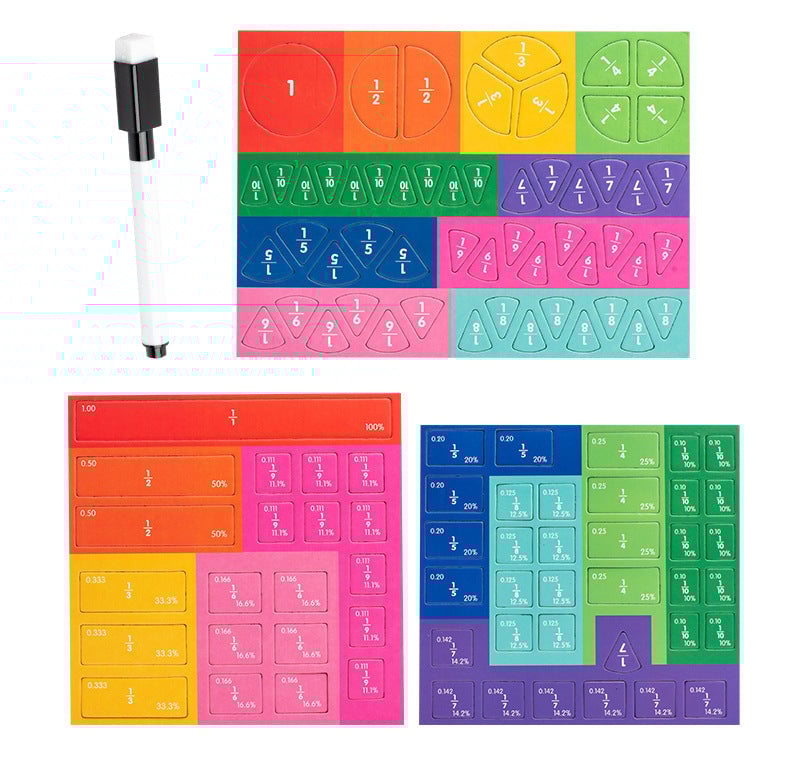 Frendorf | Montessori Magnetisches Buch-Bruchteil-Puzzle für KinderKauf 2 spar 10%&Kostenloser Versand