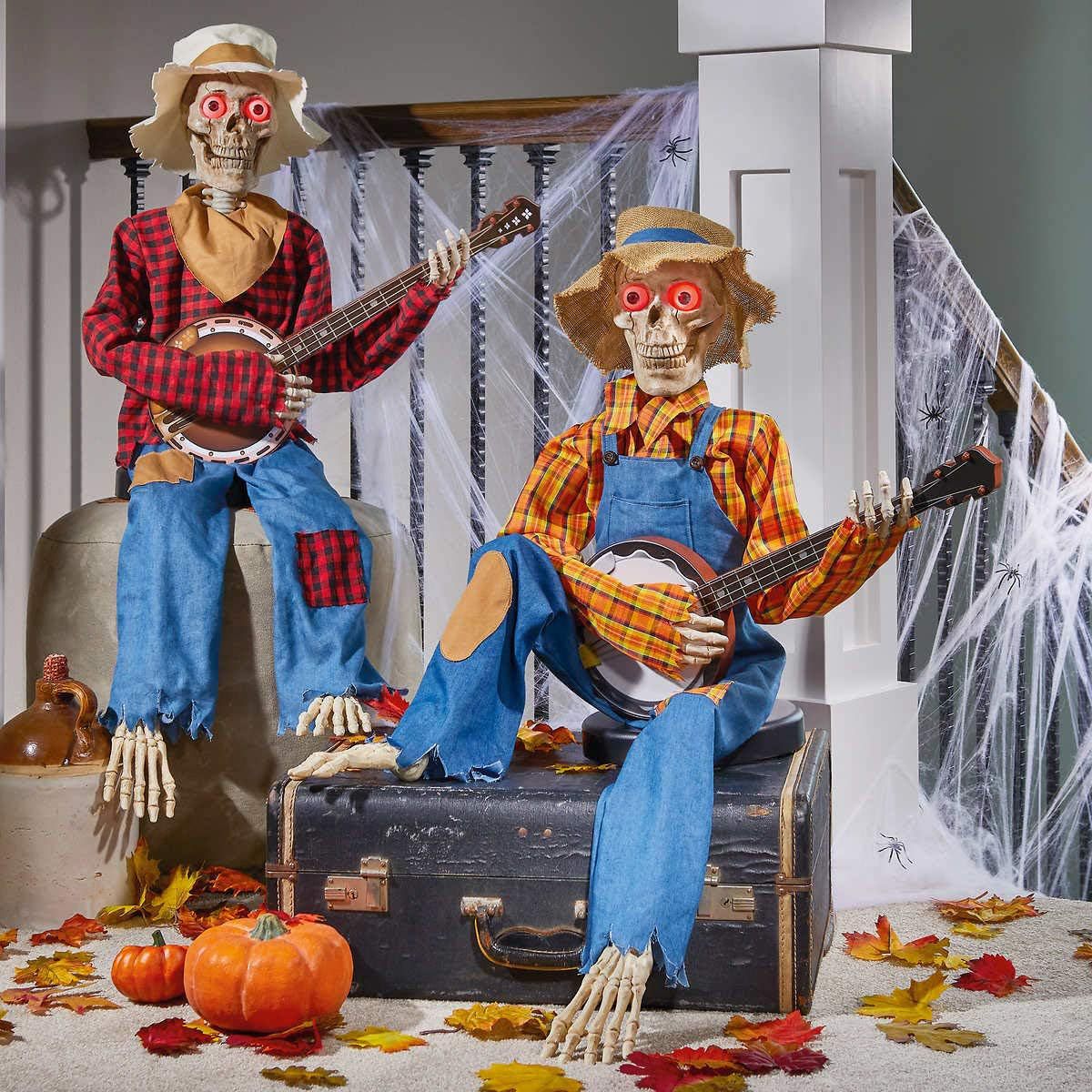 Halloween Leuchtendes Schädel-Skelett Dekorationsornamente