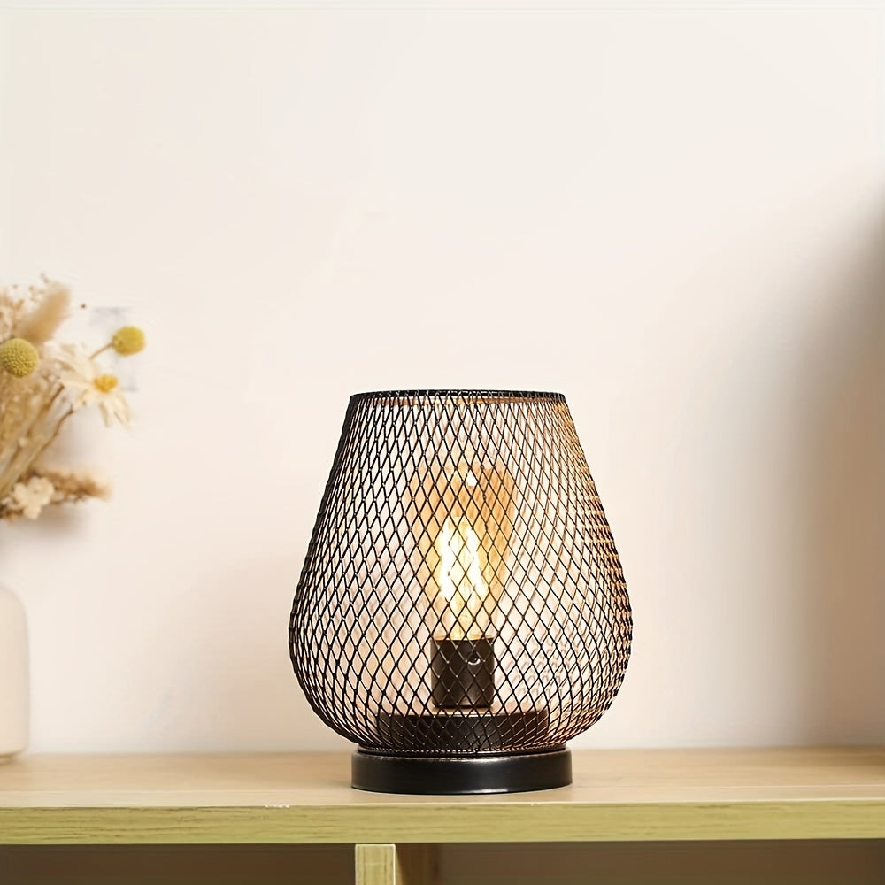 RusticMesh Tischlampen Set – Industrieller Stil und Stimmungsvolle Beleuchtung