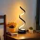 Moderne Spiral Tischlampe – Kreative LED Schreibtischlampe mit sanftem warmem Licht, perfekt für Schlafzimmer, Wohnzimmer und Studien Dekor