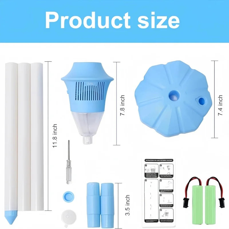 Frendorf | Blasenlampe mit LED-Lichtern & Musik | Tragbare auslaufsichere Partydekoration | 30×19cm