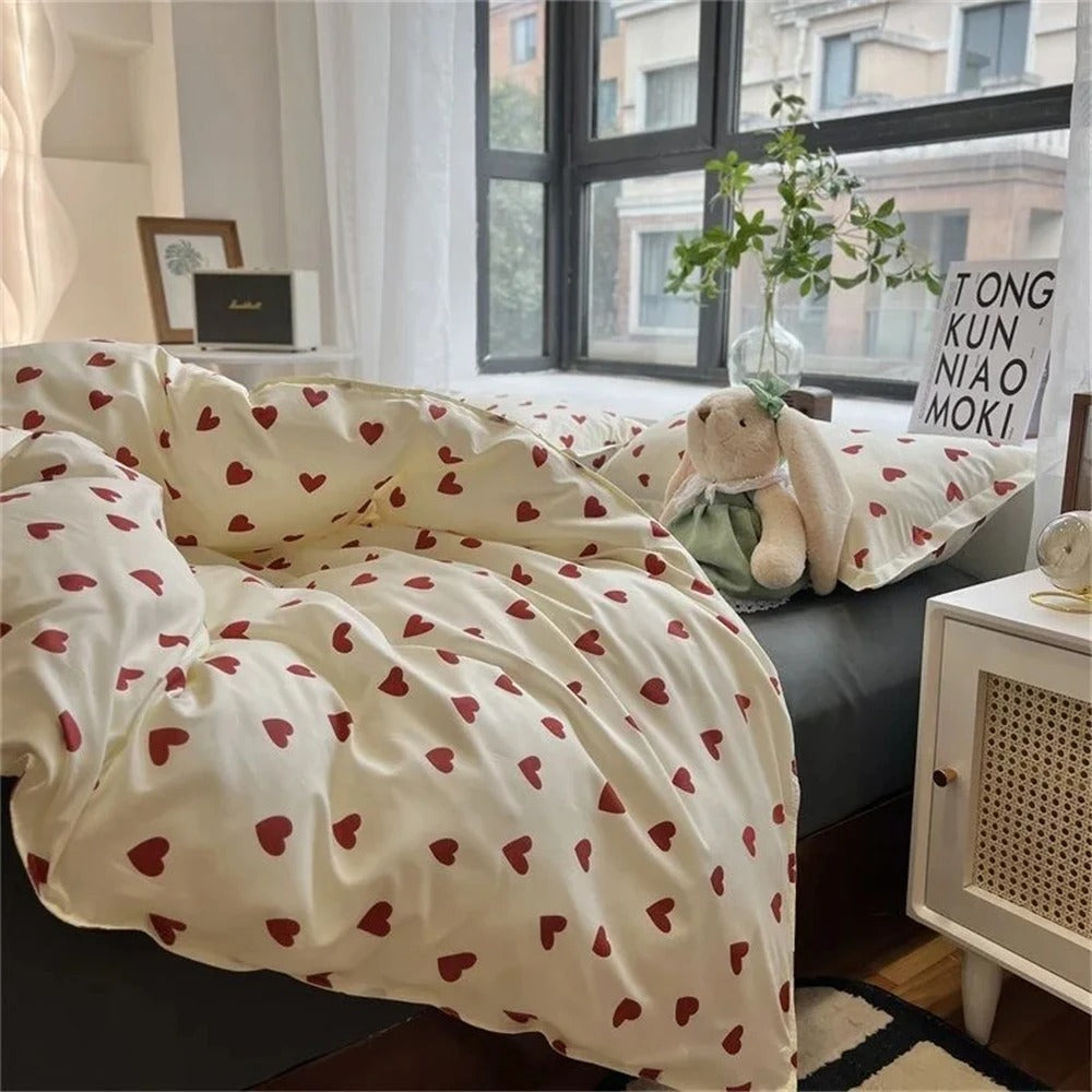 Frendorf | Velvet Heart - Plus herz-inspiriertes Bettbezug