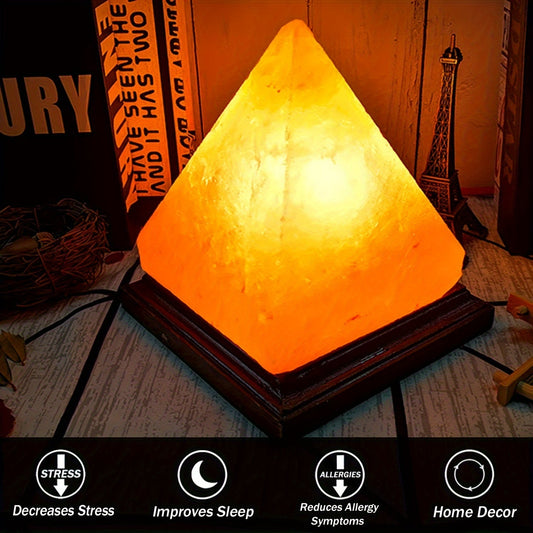 Salzlampe - Handgefertigte Himalaya-Salzlampe mit 8-Farben wechselndem LED, USB-betrieben