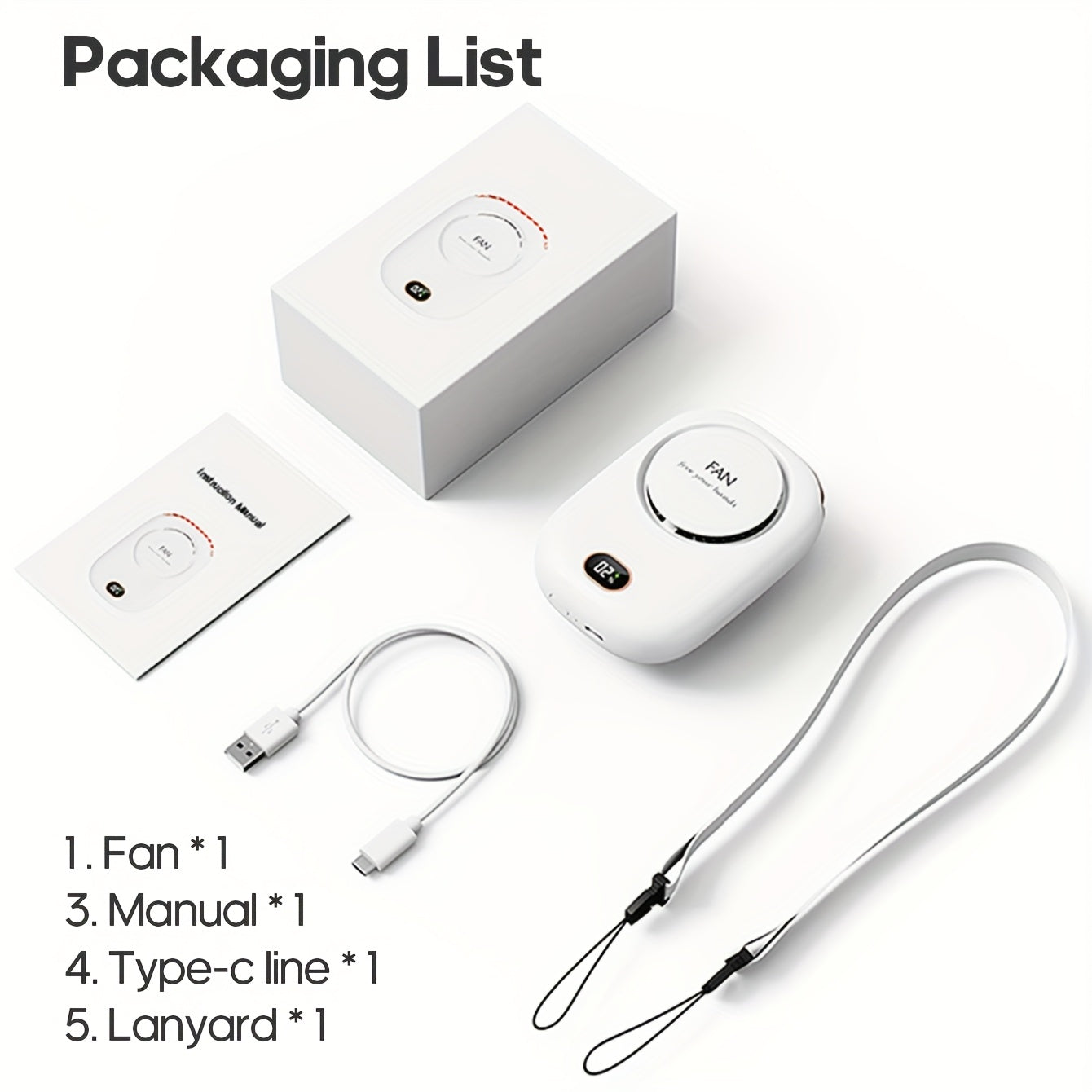 Frendorf | BreezeWave | Tragbarer Nackenventilator | Kabellos und Leicht | Wiederaufladbar