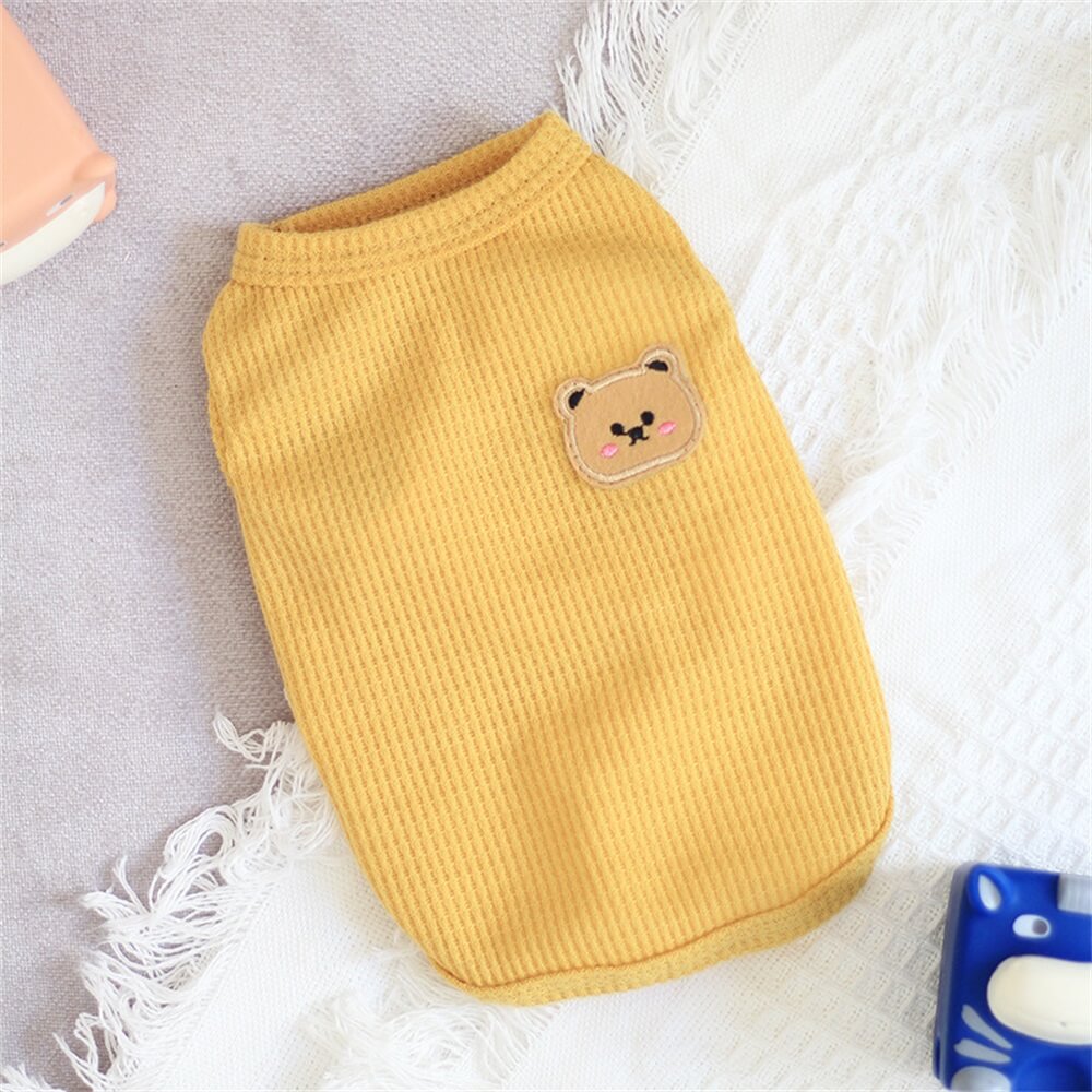 Adorables Waffle Knit Bärenhundshirt – Gemütlich und Stilvoll für Jeden Tag