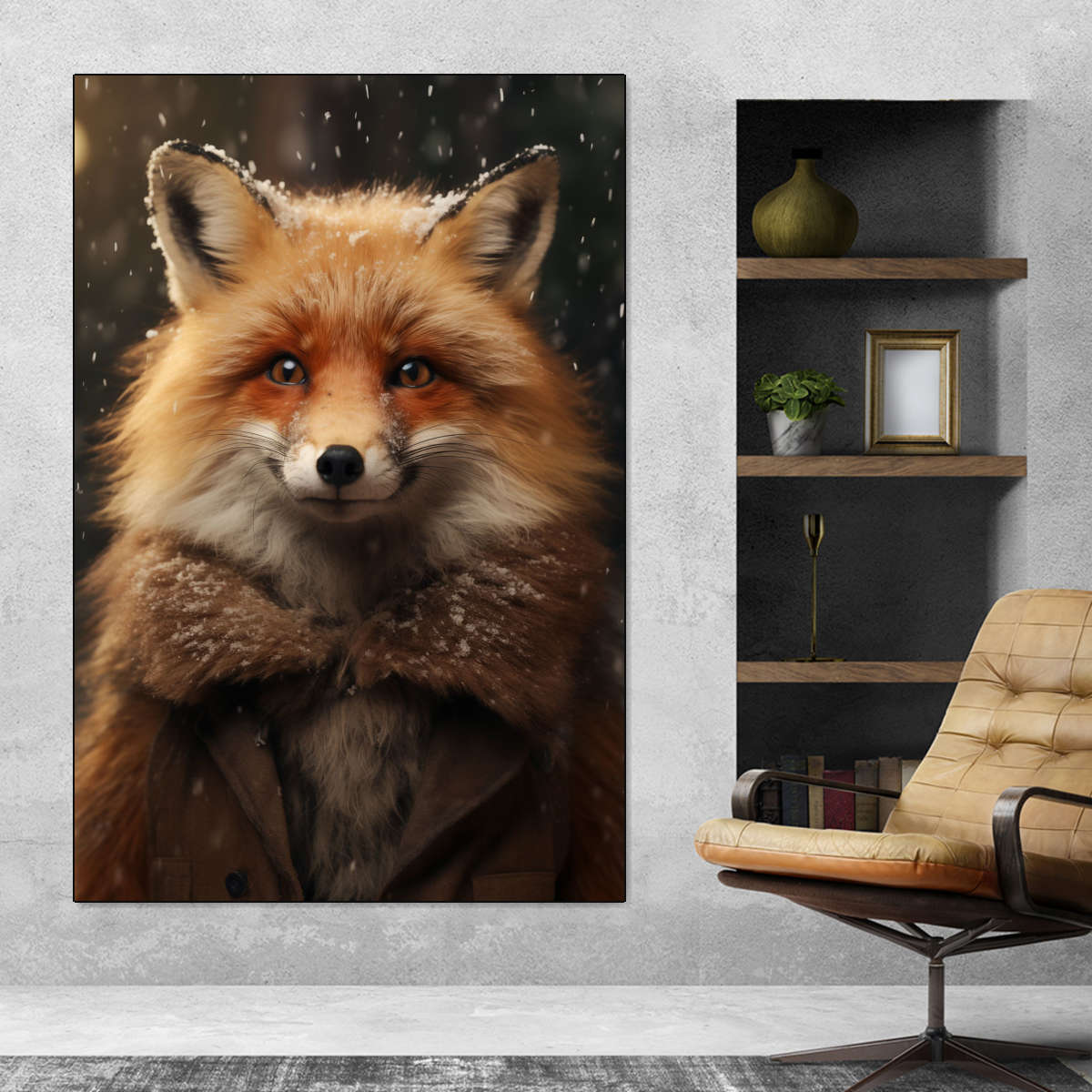 Frendorf | Frohe Winterfuchs Wandkunst