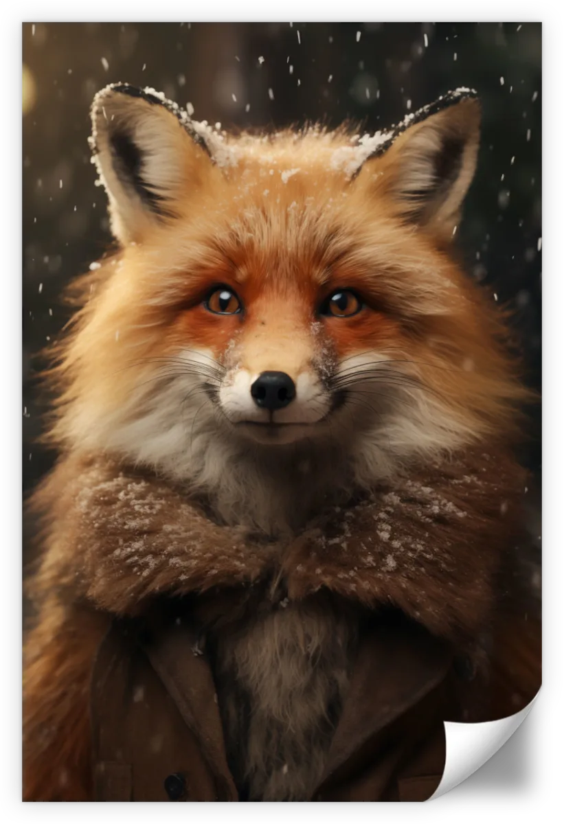 Frendorf | Frohe Winterfuchs Wandkunst