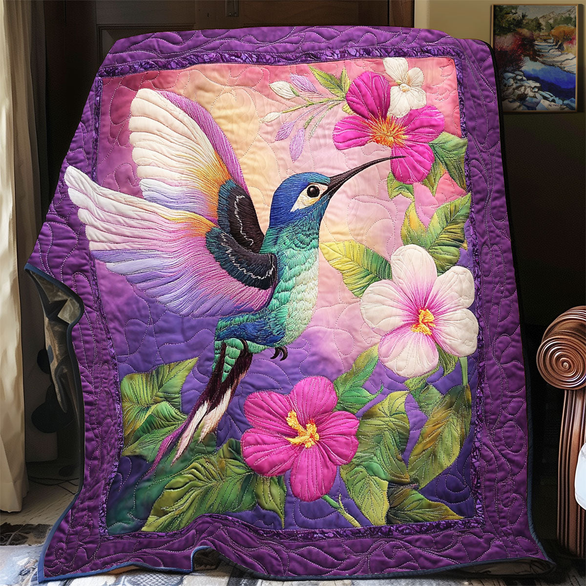 Kolibri Tagesdecke