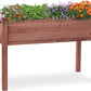 Frendorf | 31X31X16 Zoll Erhöhter Gartenbeet mit Beinen, Erhöhte Holzpflanzbox für Outdoor-Pflanzen Blumen Früchte Gemüse Kräuter Anbau
