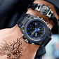 Frendorf | Sportliche Dual-Display Mode Multifunktionale wasserdichte leuchtende Herrenarmbanduhr