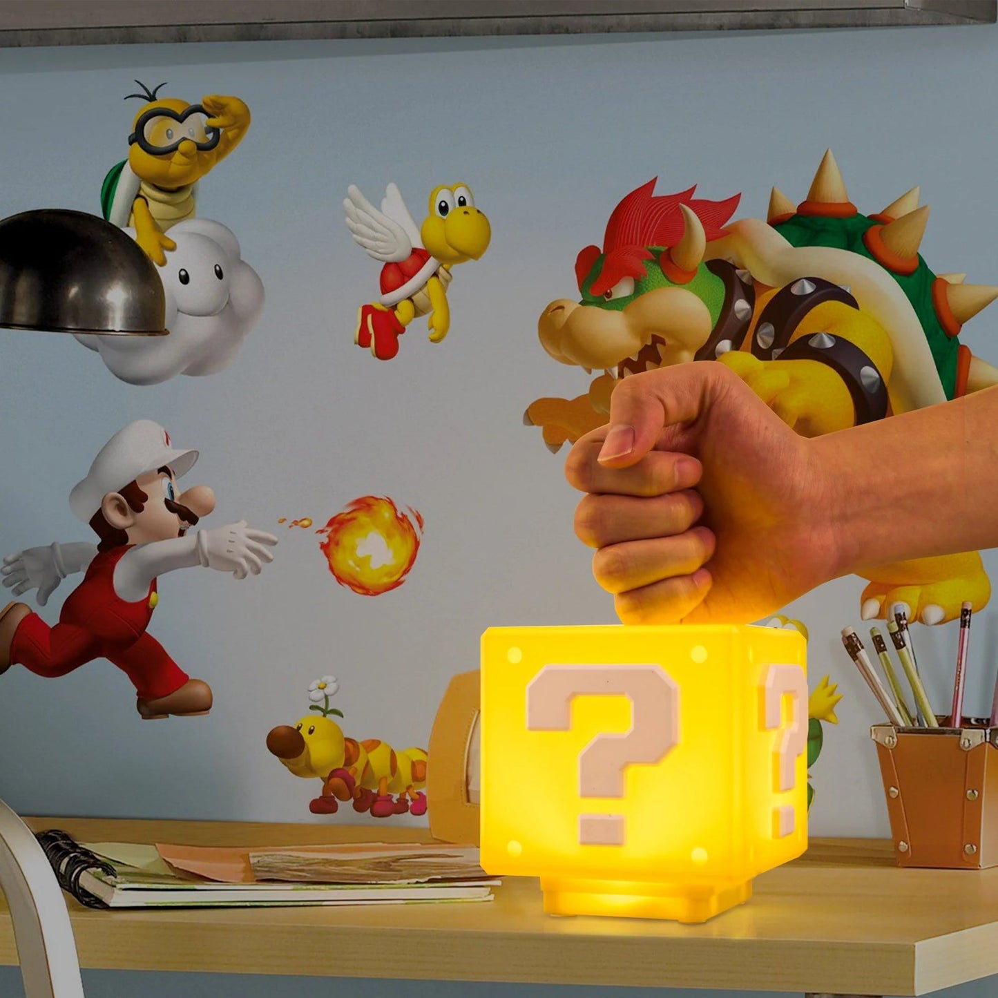 Frendorf | Power-Up Block Nachtlampe - Super Mario-inspirierte Spieldekoration
