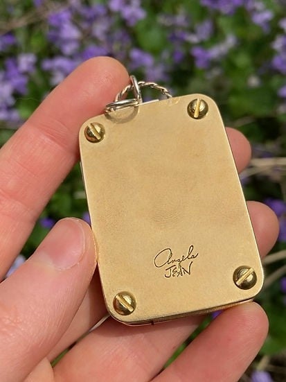 Frendorf | Mikro-Blumenpresse | Handgefertigt aus Silber & Messing | Inkl. 10 Blätter Herbarium-Papier