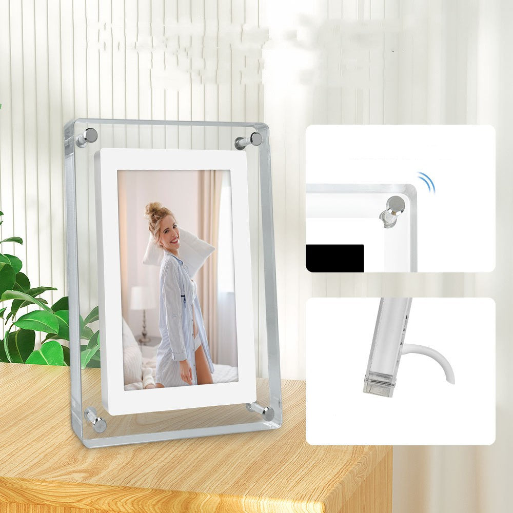 Frendorf | GlimView | Digitale Bilderrahmen | Helles Acryl-Display | Lebendige Erinnerungen