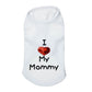 Ich liebe meine Mommy Prints Faden Designs Tierbekleidung