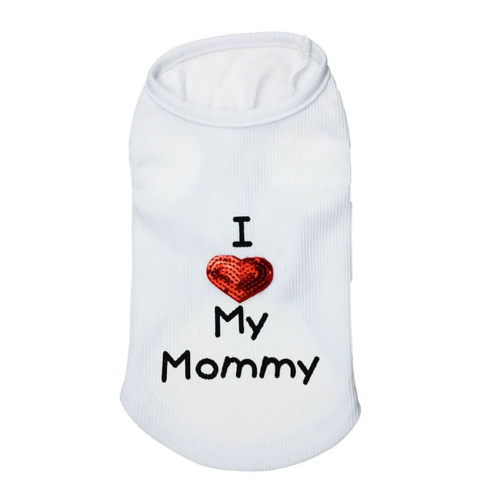 Ich liebe meine Mommy Prints Faden Designs Tierbekleidung