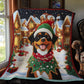 Lustige Hund-Weihnachtsdecke
