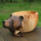 Holzbecher - WildSip - Handgefertigtes Tierdesign - Abenteuerliche Hydration