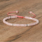 Frendorf | Geflochtenes Armband mit 2,4 mm Naturstein-Rollern – Seraphina
