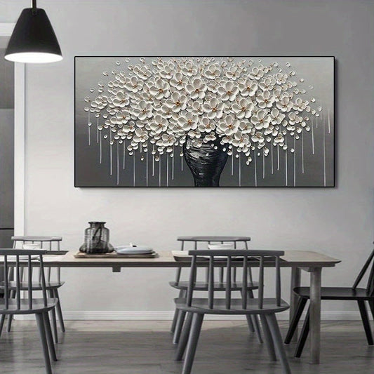 1 Stück, rahmenlos abstraktes goldenes Baumblüten-Leinwandbild Plakate, Minimalismus Wandkunst Bild, moderne Wohnzimmerdekoration ohne Rahmen