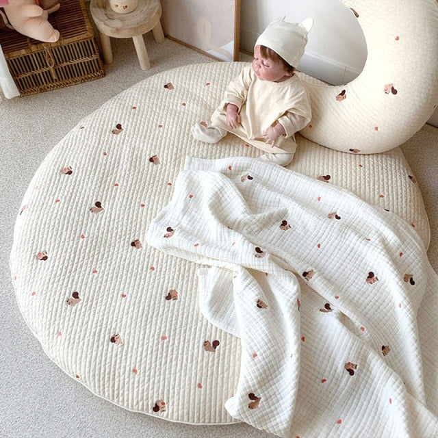 Frendorf | Bären-Stickerei Baby Krabbelmatte