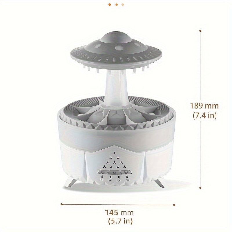 Entspannender Regenstropfen Aromatherapie Ätherisches Öl Diffusor - LED Licht & Luftbefeuchter