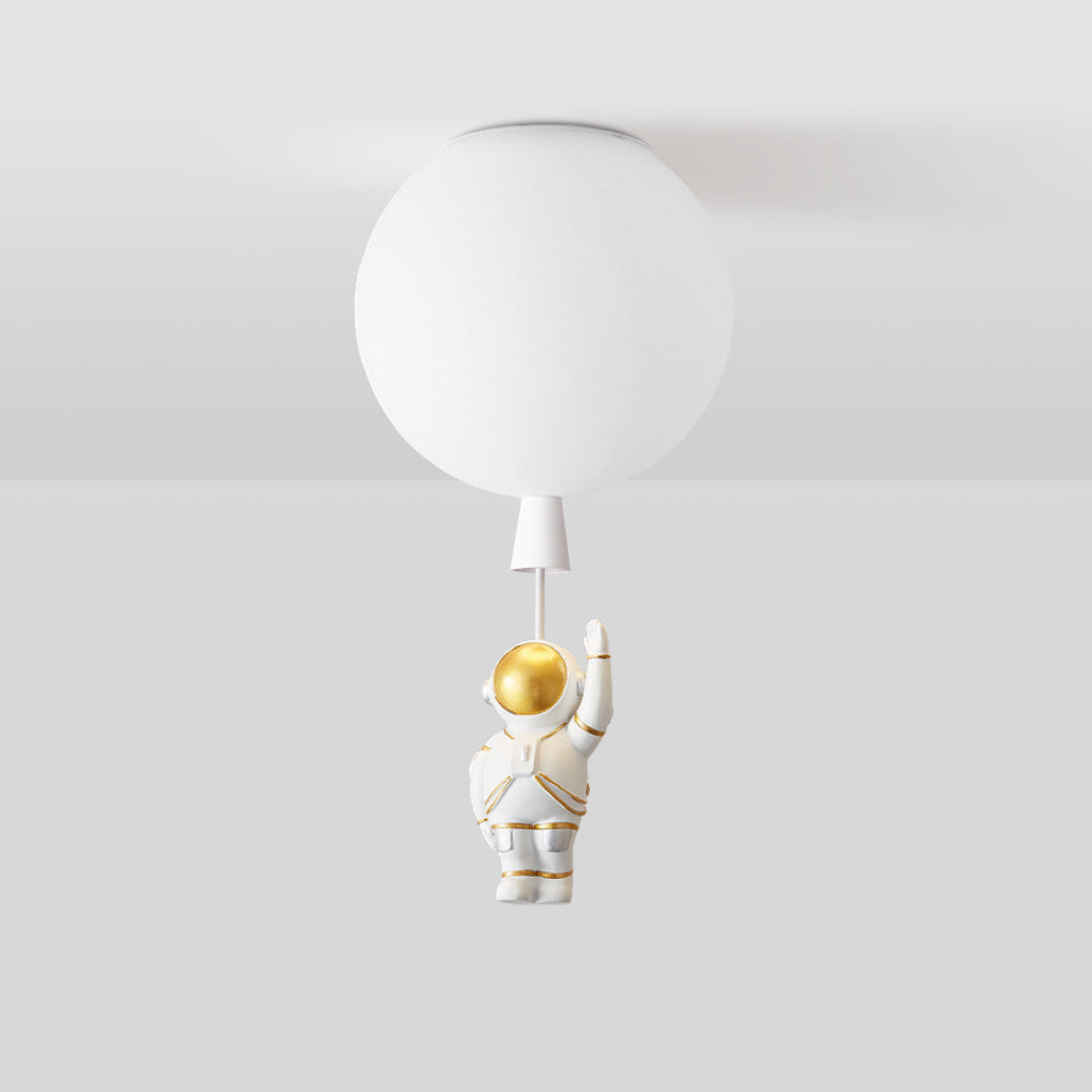 Frendorf | DreamScape | Moderne Mond/Astronauten LED Deckenlampe Acryl Grau/Weiß/Rosa/Rot/Grün/Gelb/Blau/Orange