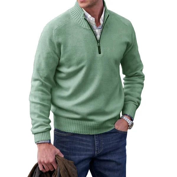 Frendorf | Herren  Basic Pullover mit Reißverschluss