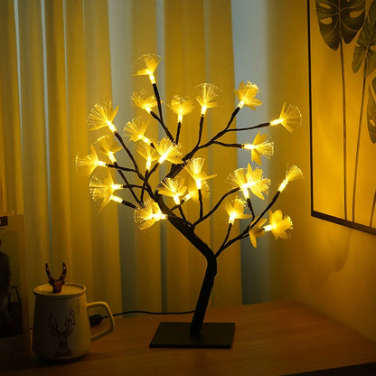Frendorf | GlowBirch Faseroptische Baumleuchte | Weiße Birke Design | Stimmungsvolle Beleuchtung | Deko für Zuhause