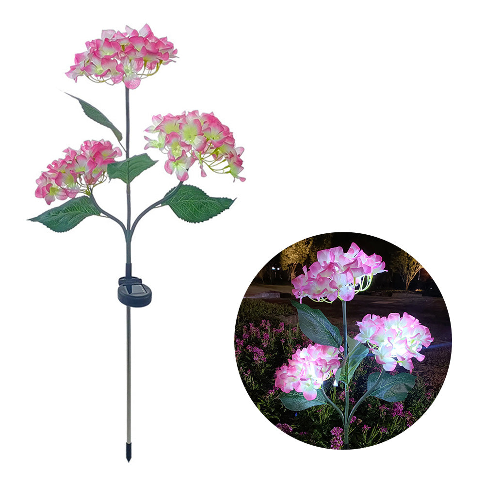 Royaleva Solar-Hortensien-Gartenlichter - Lebendige LED-Blumenstecker für die Außendekoration