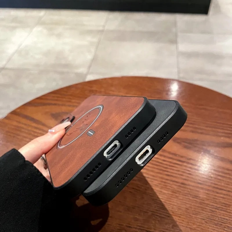 Frendorf | Luxus Hirschleder Apple iPhone Hülle | Magnetische Handyhülle, Kabellose Case, MagSafe, Wireless-Laden, Schutzhülle, Cover iPhone 15, 14, 13 Pro Max Plus