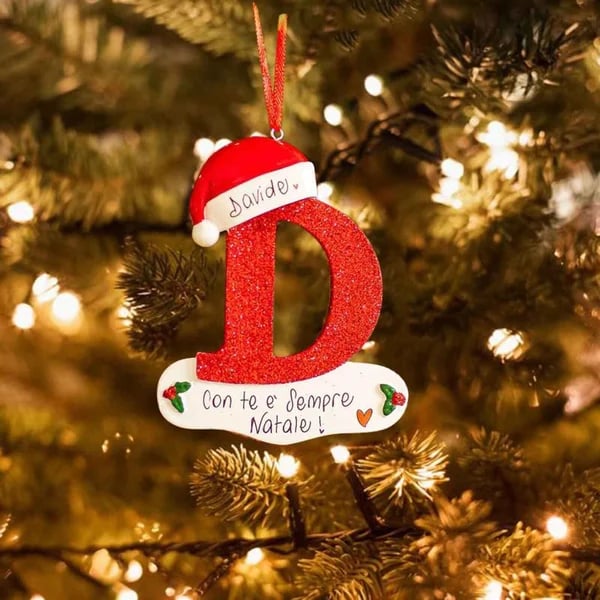 Frendorf | Personalisierte Weihnachts 24 Buchstaben Ornamente