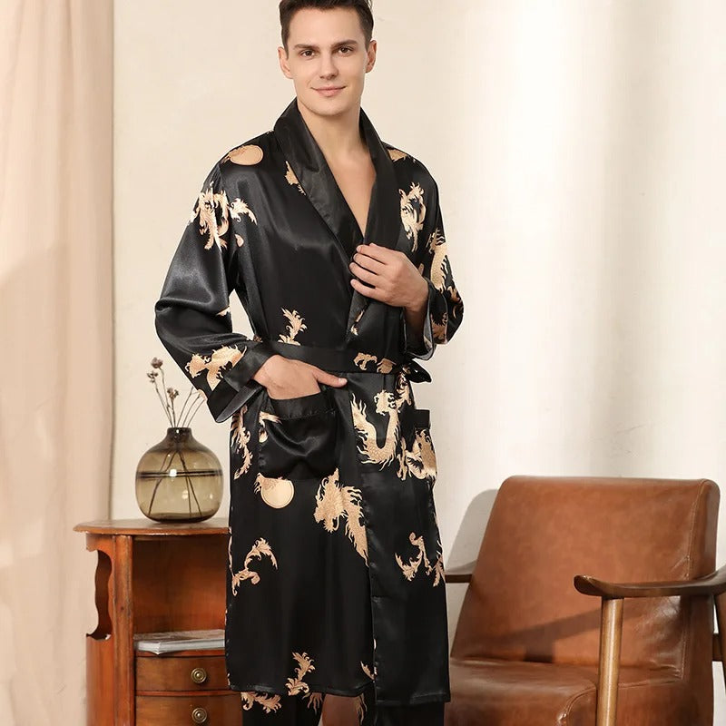 Frendorf | SilhouetteLuxe Elegantes Seidenkleid für Herren | Luxuriös & Atmungsaktiv | Perfekt für besondere Anlässe