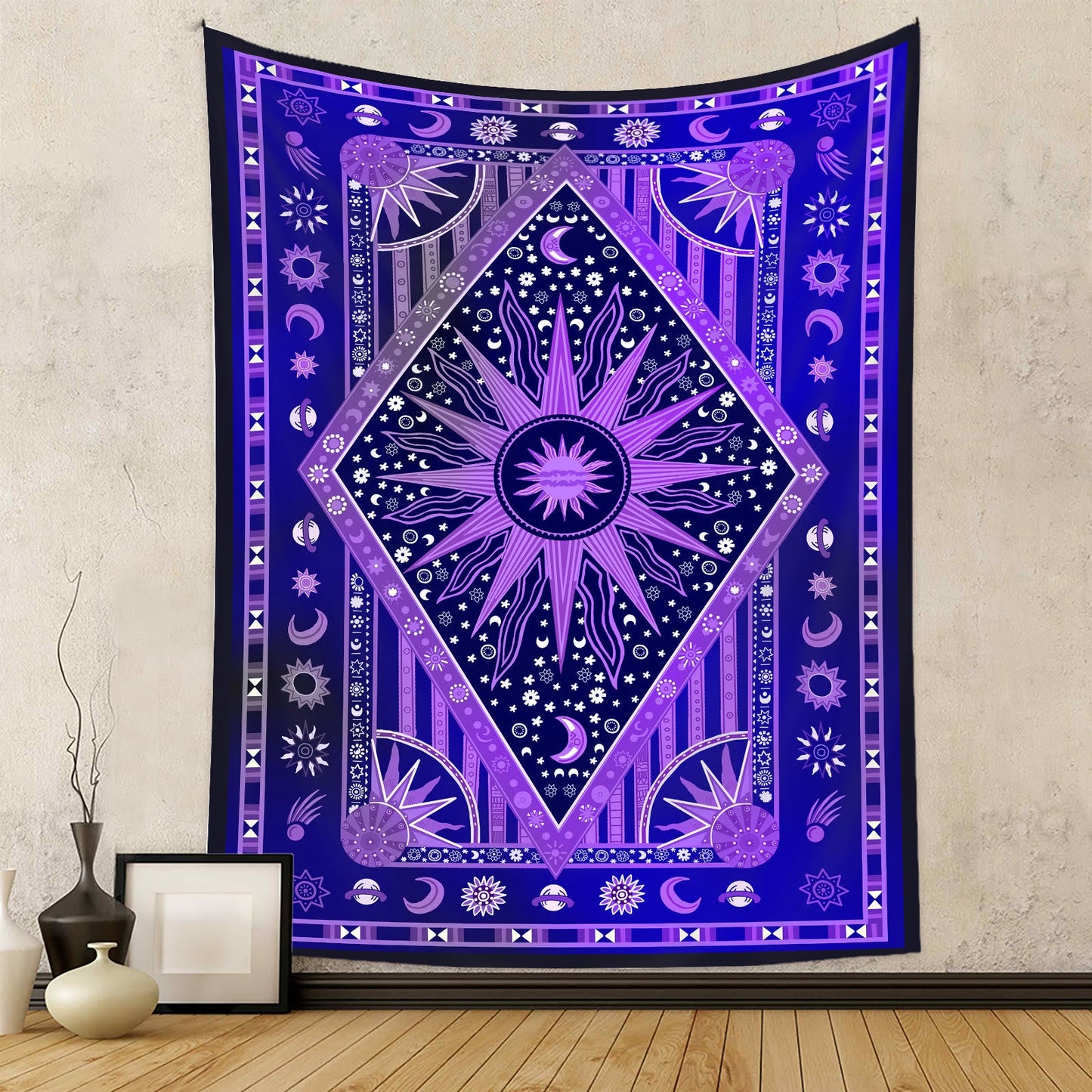 Frendorf Sun Rays Moon Bohemia Wandteppich