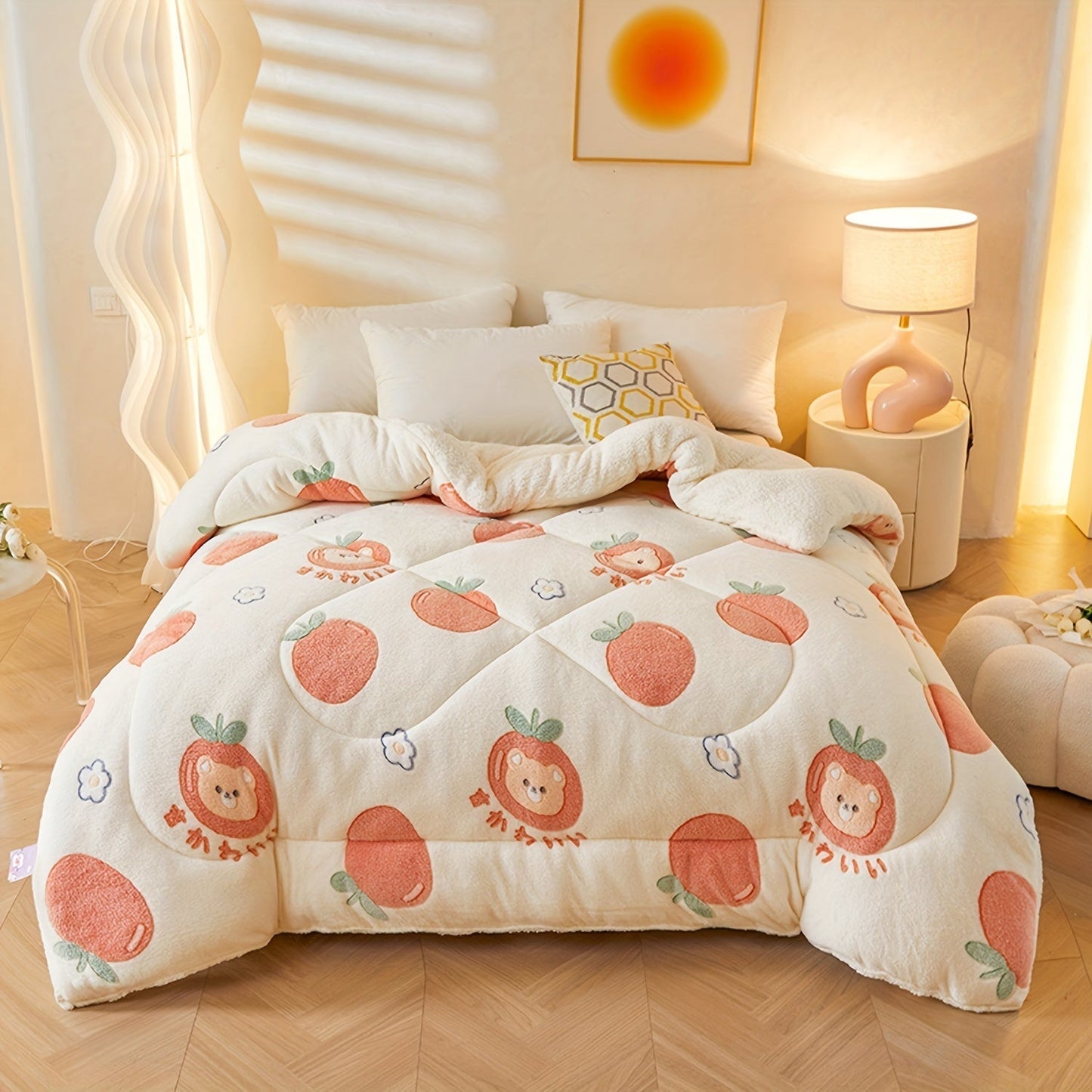 Frendorf | Bequiltiger floraler Flanellbettbezug für das Schlafzimmer