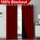 Klassische Blackout-Vorhänge mit Ösen – Thermisch isolierter, nicht bleichbarer Stoff für Wohnzimmer, Schlafzimmer, Küche, stilvolle Wohnkultur