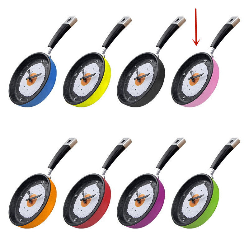Frendorf | FryTime Spiegelei-Pfannen-Wanduhr | Stummuhr | Einfache Wanduhr | Kreatives Design für Küche & Zuhause