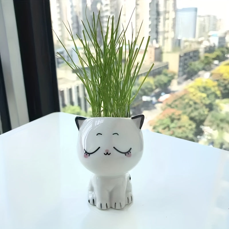 Frendorf | PurrBloom Sukkulententöpfe | Katzen-Pflanztöpfe | Niedlich & Stilvoll | Verschiedene Designs