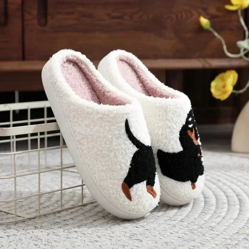 Frendorf | PawLuxe Dackel Hausschuhe | Kuschelig & Warm | Lustiges Design | Perfekt für Zuhause