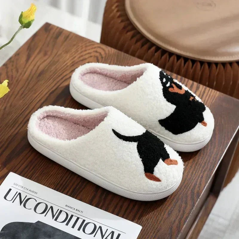 Frendorf | PawLuxe Dackel Hausschuhe | Kuschelig & Warm | Lustiges Design | Perfekt für Zuhause