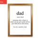 Dad Gerahmte Typografie Wandkunst Druck